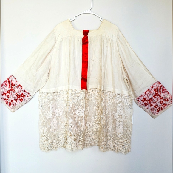 Antique Catholic Vestiment 1920s 1930s Roman Lace Hand Made - Picture 1 of 14